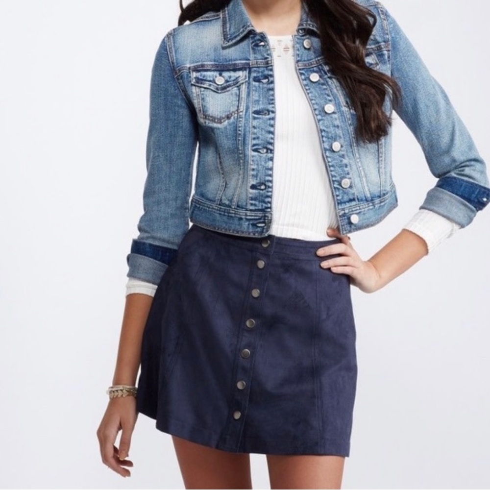 Tokyo Darling A-Line Suede Skirt Size 2